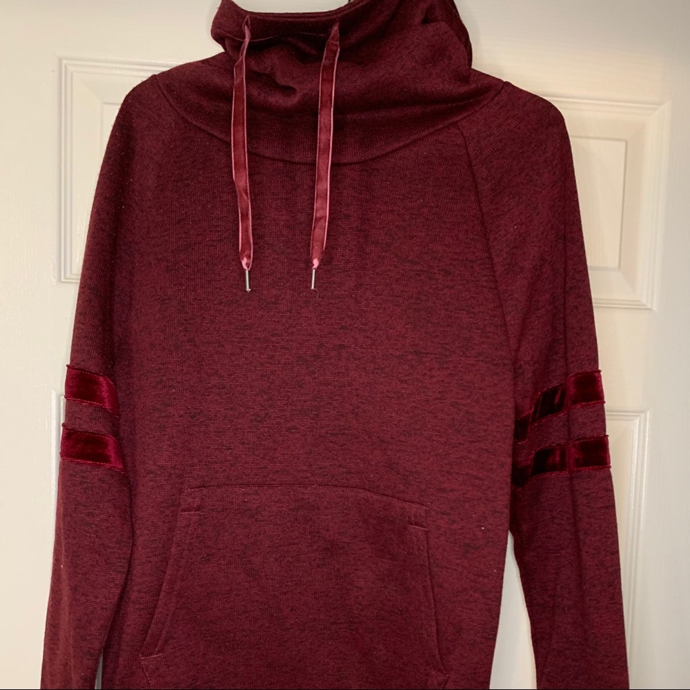 Maroon Silk Turtle Neck Sweater